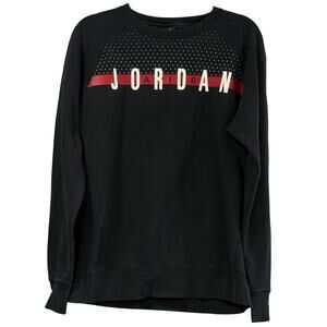 Jordan Seasonal Graphic Sweatshirt Black Mens Large Crewneck Retired AJ3280